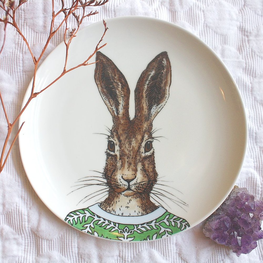 West Elm Rachel Kozlowski Rabbit Plate